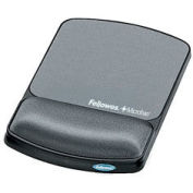 Fellowes® 9175101 Mouse Pad/Wrist Support with Microban® Protection, Graphite - Pkg Qty 4