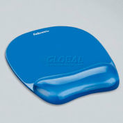 Fellowes® 91141 Gel Crystals Mousepad/Wrist Rest, Blue - Pkg Qty 4