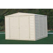 DuraMate vinyle extérieur cabanon 00384, 7'10 "W X 7'10" D X 6'1 « H, comprenant la Fondation