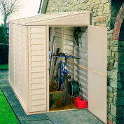 SideMate Vinyl Outdoor Storage Shed 06625, 3'11"W X 7'10"D X 6'1"H, Includes Foundation