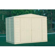 DuraMate Vinyl Outdoor Storage Shed 00184, 7'10"W X 5'3"D X 6'1"H, Includes Foundation