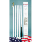 18' Steel Pole Set with 3 X 5' US Polycotton Flag 
