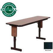 Correll séminaire Table - réglable en hauteur - 18 "x 60 » pliante granit noir