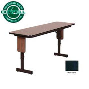 Correll séminaire Table - réglable en hauteur - 18 "x 72 » pliante granit noir