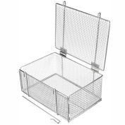 Marlin Steel Basket w/ Lid Electropolished Stainless Steel 14 x 10 x 6-5/8, Price Each for Qty 1-4