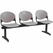 KFI Beam Seating - 3 Cool Gray Seats