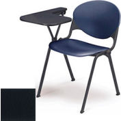 Designer Stacking Arm Chair Desk w/ Left Handed Tablet  - Charcoal Seat & Back