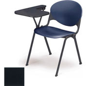 Designer Stacking Arm Chair Desk w/ Right Handed Tablet - Charcoal Seat & Back