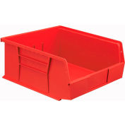 Global Industrial™ Plastic Stack & Hang Bin,11"W x 10-7/8"D x 5"H, Rouge, qté par paquet : 6