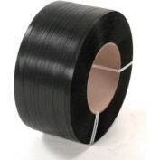 Cerclage industriel™ global en polyester, 5/8"L x 4000'L x 0,04 » d’épaisseur, Noir