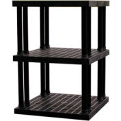 Structure plastique ventilé Shelving, 36 "L x 36 « D x 51 » H, Black