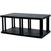 Structure plastique ventilé Shelving, 66 "L x 36 « D x 27 » H, Black