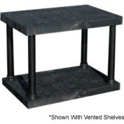 Structural Plastic Solid Shelving, 36"W x 24"D x 27"H, Black