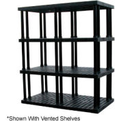 Structural Plastic Solid Shelving, 66"W x 36"D x 75"H, Black