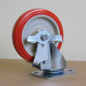 5" Polyurethane Swivel Caster with Brake 5125PPY-S-BRK for Little Giant® Carts
