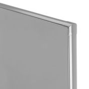 Panneau de cloison de salle de bains en polymère - 57 3/4 po larg. x 55 po haut., gris