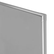 Panneau de cloison de salle de bains en polymère - 57 3/4 po larg. x 55 po haut., gris