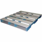 Rackable Extruded Open Deck Pallet, Plastic, 4-Way Entry, 48" x 40", 3000 Lb Static Capacity