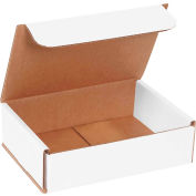 Expéditeurs ondulés, 7"L x 5"L x 2"H, Blanc, qté par paquet : 50