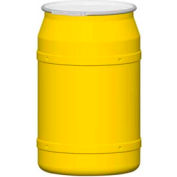 Eagle 55 gal jaune en plastique ouverte-tête droite Lab Pack tambour 1656M - Lock levier métallique