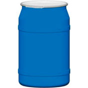 Eagle 55 Gal. Blue Plastic Open-Head Straight Lab Pack Drum 1656MB - Metal Lever Lock