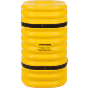 Eagle colonne protecteur, 9" ouverture ronde, 42" haut, jaune avec des bandes noires, 1709