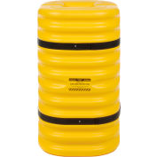 Eagle Column Protector, 9" Round Opening, 42" High, Yellow with Black Straps, 1709