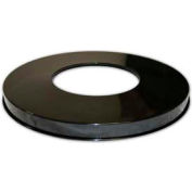 Witt Industries Steel Open Flat Lid, Noir