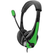 Single Plug Headset with Microphone, Green