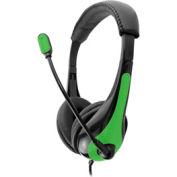 Fiche simple casque avec Microphone, vert