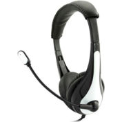 Fiche simple casque avec Microphone, blanc