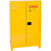 Eagle Paint/Ink Tower Safety Cabinet with Manual Close - 60 Gallon Yellow