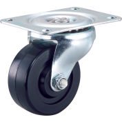 Global Industrial™ Light Duty Swivel Plate Caster 3" Roue en caoutchouc 150 Lb. Capacité