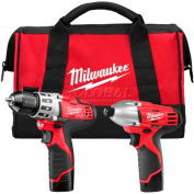 Milwaukee 2494-22 M12 sans fil 2-outils Combo Kit