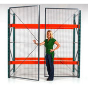 Wirecrafters - RackBack® Wire Mesh Pallet Rack Enclosure - Hinged Door 96"W x 96