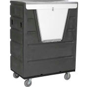 Global Industrial Hopper Front Plastic Security Bulk Truck, 43 Cu. Ft., Gray