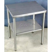 DC Tech Standalone Table W/ 14 Ga 304 Stainless Steel, 24"W x 20"D, Gray