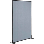 Interion® Freestanding Office Partition Panel, 36-1/4"W x 60"H, Blue