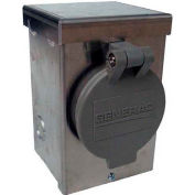 Generac 6346 30-A 125 / 250V boîte d’entrée en aluminium w / couvercle rabattable à ressort
