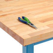 Global Industrial 72"W x 30"D x 1-3/4"H Birch Butcher Block Square Edge Workbench Top