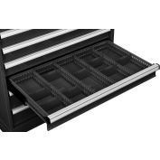 Global Industrial™ Dividers for 4"H Drawer of Modular Drawer Cabinet 36"Wx24"D, Black