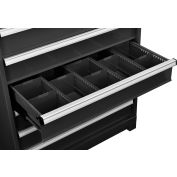 Global Industrial™ Dividers for 6"H Drawer of Modular Drawer Cabinet 36"Wx24"D, Black