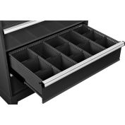 Global Industrial™ Dividers for 8"H Drawer of Modular Drawer Cabinet 36"Wx24"D, Black