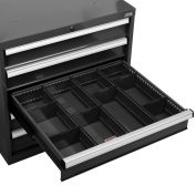 Global Industrial™ Divider Kit for 5"H Drawer of Modular Drawer Cabinet 30"Wx27"D, Noir