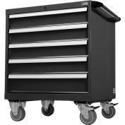 Global Industrial™ poignée et kit de roue pour armoire à tiroir modulaire, noir, 30"W x 27"D