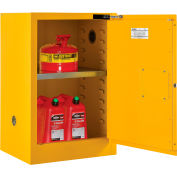 Global Industrial™ Inflammable Cabinet, Self Close Single Door, 12 Gallon, 23"Wx19"Dx35"H