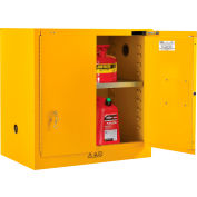 Global Industrial™ Inflammable Cabinet, Self Close Single Door, 22 Gallon, 35"Wx33"Dx35"H