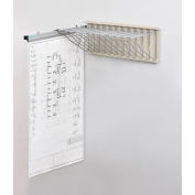 Interion™ pivot mural mount blueprint storage rack avec 12 cintres - 12 30 " Clamps suspendus