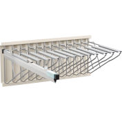 Interion™ Pivot Wall Mount Blueprint Storage Rack With 12 Hangers & 12 24" Hanging Clamps