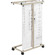 Rack mobile extensible Interion™ avec pinces de suspension de 12 à 30 po, 16 po L, blanc